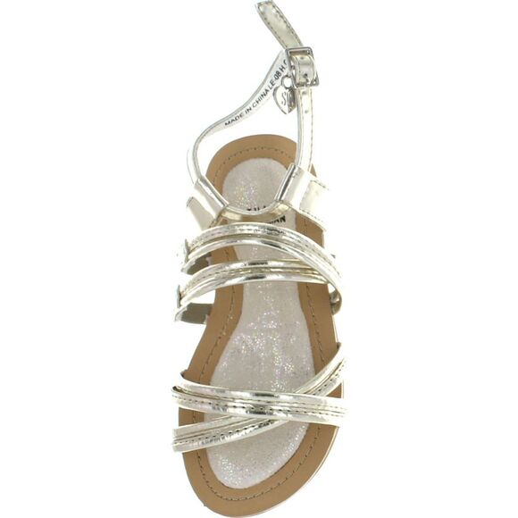 Stuart Weitzman Carmia Corded Champagne Gold/Metallic ChildG sandals 13 NEW - Picture 3 of 4